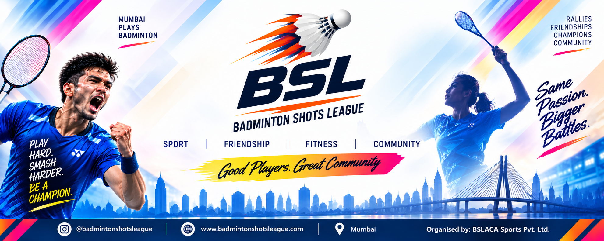 Badminton Shots League — Mumbai plays badminton. Sport, Friendship, Fitness, Community. Good players, great community.